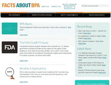 Tablet Screenshot of factsaboutbpa.org
